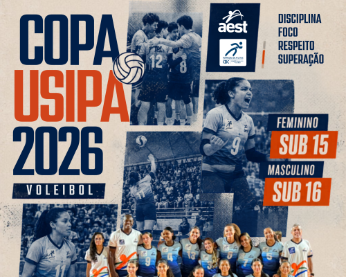 Clube AEST conquista pódio na Copa USIPA 2026 e reforça trabalho de formação no voleibol